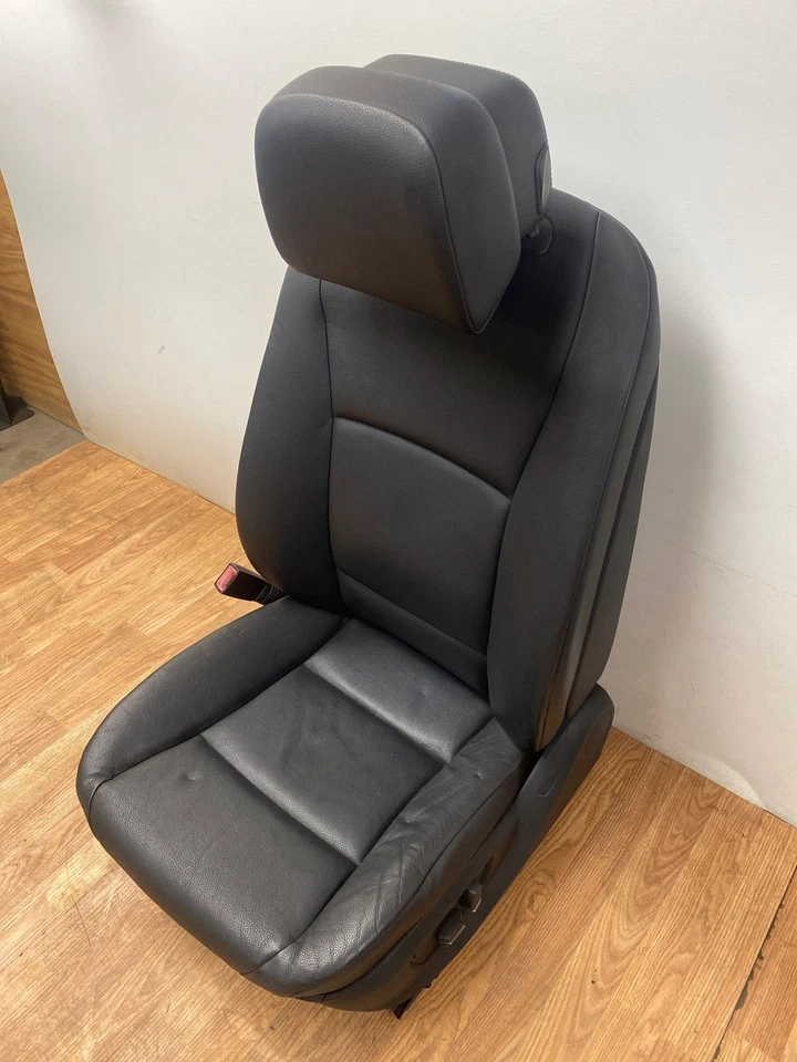 Asiento eléctrico delantero izquierdo conductor cuero negro compatible con BMW 528I 2011 2012 2013 Foto 3 de 4
