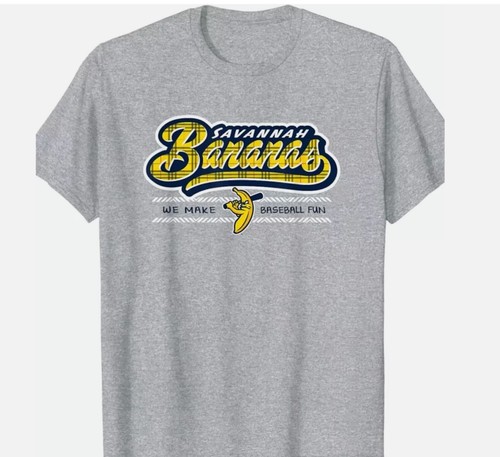 Savannah Bananas MAKE BASEBALL FUN T-shirt Unisex All sizes Gray - 第 1/6 張圖片