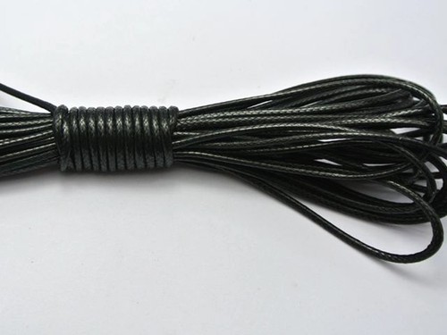 100 Yards Spool Black Korean Waxed Cord Thread 1.5mm Necklace Bracele String - Zdjęcie 4 z 4