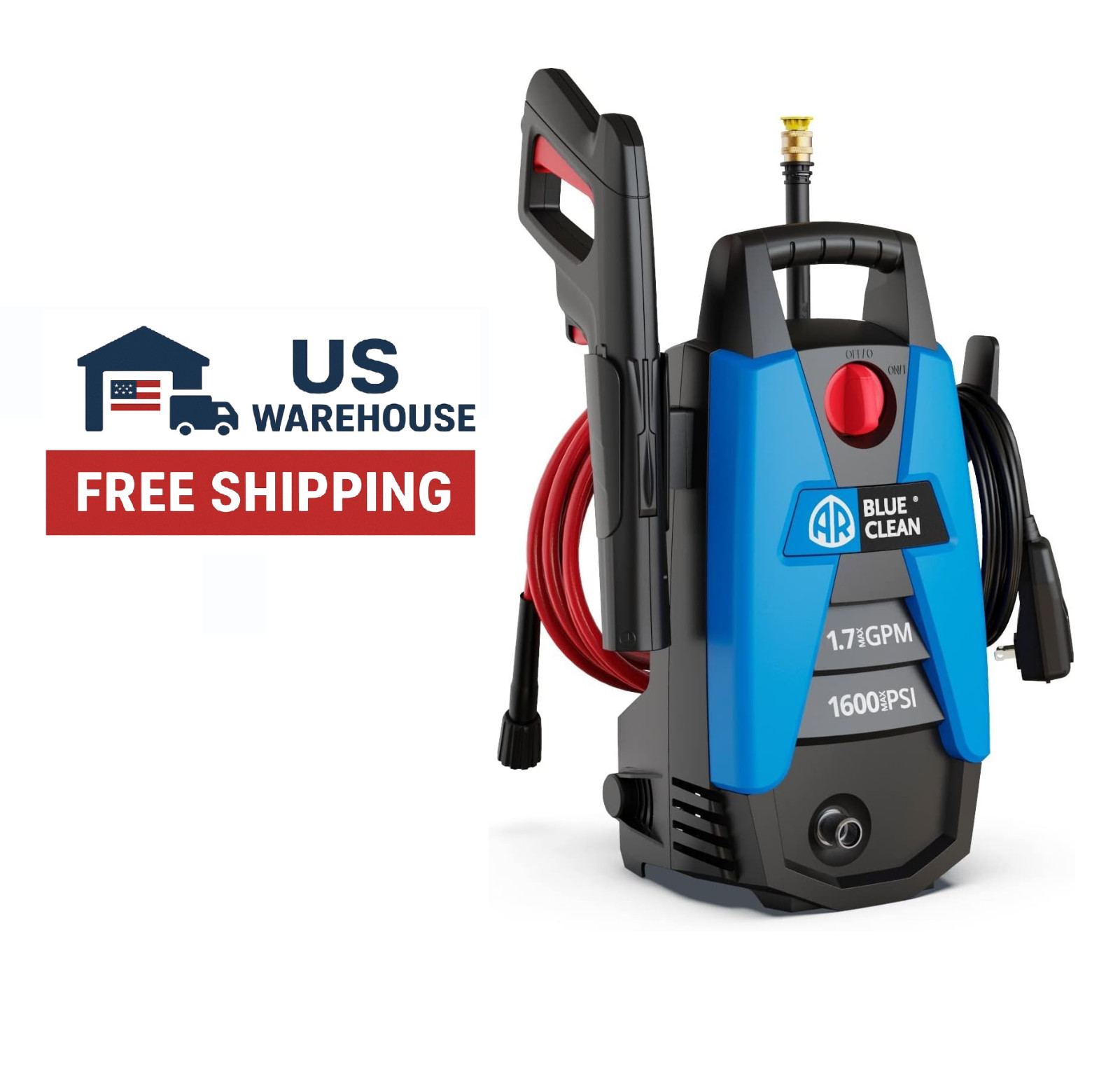 AR Blue Clean BC111HS Pressure Washer 1600 PSI &ndash; Electric, 1.7 GPM, 12.5A