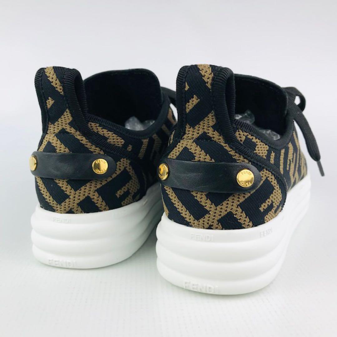 Women's FENDI Zucca Logo Sneakers, Size 36 US-6, Black/Brown Women's FENDI Zucca Logo Sneakers, Size 36 US-6, Black/Brown