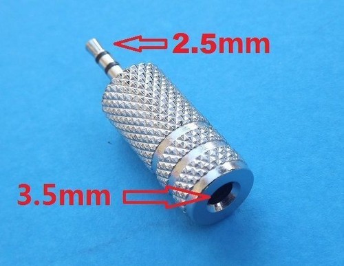 3.5mm Female to 2.5mm Male Stereo Aux Audio Connector Adapter Converter Metal AU - Picture 1 of 1