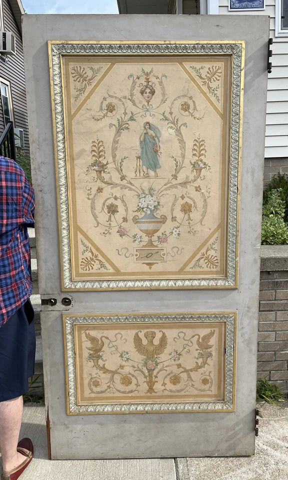 Pintura clásica reutilizable decoración del hogar puerta salvamento mansión restauración arquitectónica Foto 3 de 4