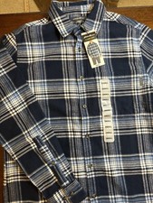 Two Eddie Bauer Men's Shirt S Long Sleeve Bristol Flannel Shirts Plaid Size S