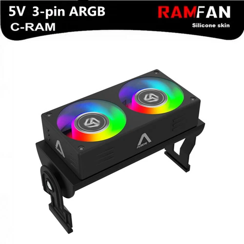 RAM Cooler Cooling Fan Ram Memory Cooler with Dual 60mm PWM 1500-4000RPM 5V ARGB