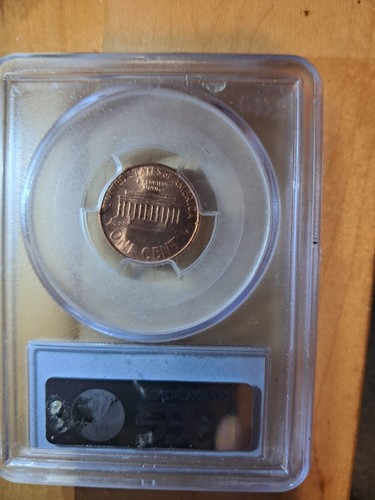 1995 1 CENT ERROR PCGS MS67 RD - Picture 2 of 2