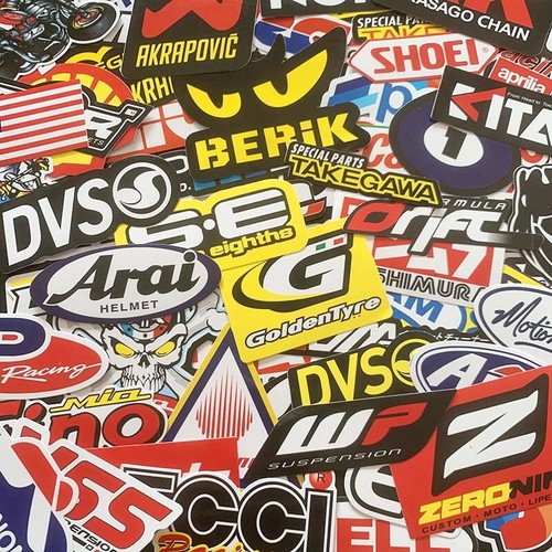 Lot Set of 80 Motorcycle Motocross Decals Stickers Racing Car ATV UTV Dirtbike - Foto 3 di 9
