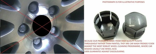 COPRIDADI RUOTA PER AUDI A1 A2 A3 A4 A5 A6 A7 TAPPI BULLONE BLOCCAGGIO SET ROTONDO ROSSO - Foto 6 di 10