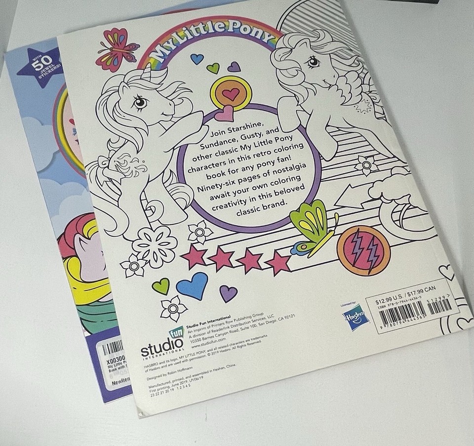 My Little Pony Retro Coloring Book Coloring and Activity Lot 2 G1 9780794444365 | eBay