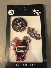 DC Comics Harley Quinn Embroidered Set of 3 Patches Bioworld Patch