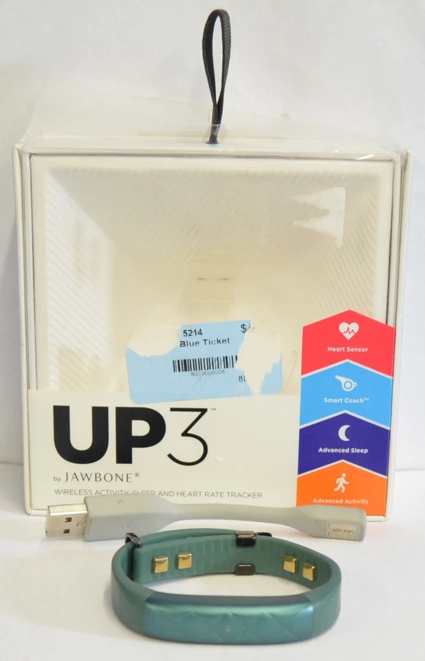 Jawbone UP3 Bluetooth Wireless Heart Rate Monitor Sleep and Fitness Tracker - Image 2 of 4