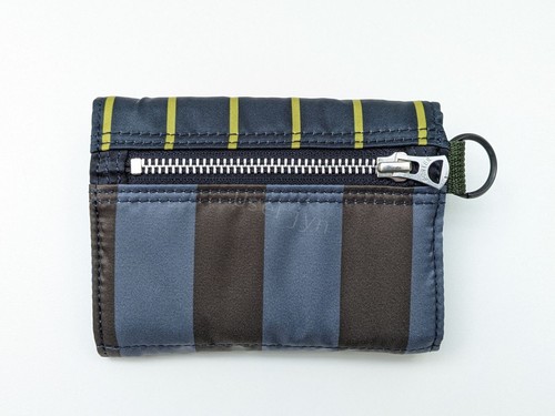 Cartera Paul Smith x Porter Collaboration Mainline Caqui Rayas Triple Plegable RARA - Imagen 10 de 13