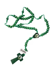San Judas Tadeo Rosario con Caja Verde / St Jude Thaddeus Green wood Rosary
