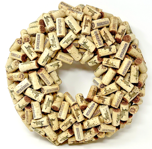 McMenamins Edgefield Black Rabbit Wine Cork Round Wreath 15" Oregon Brewery