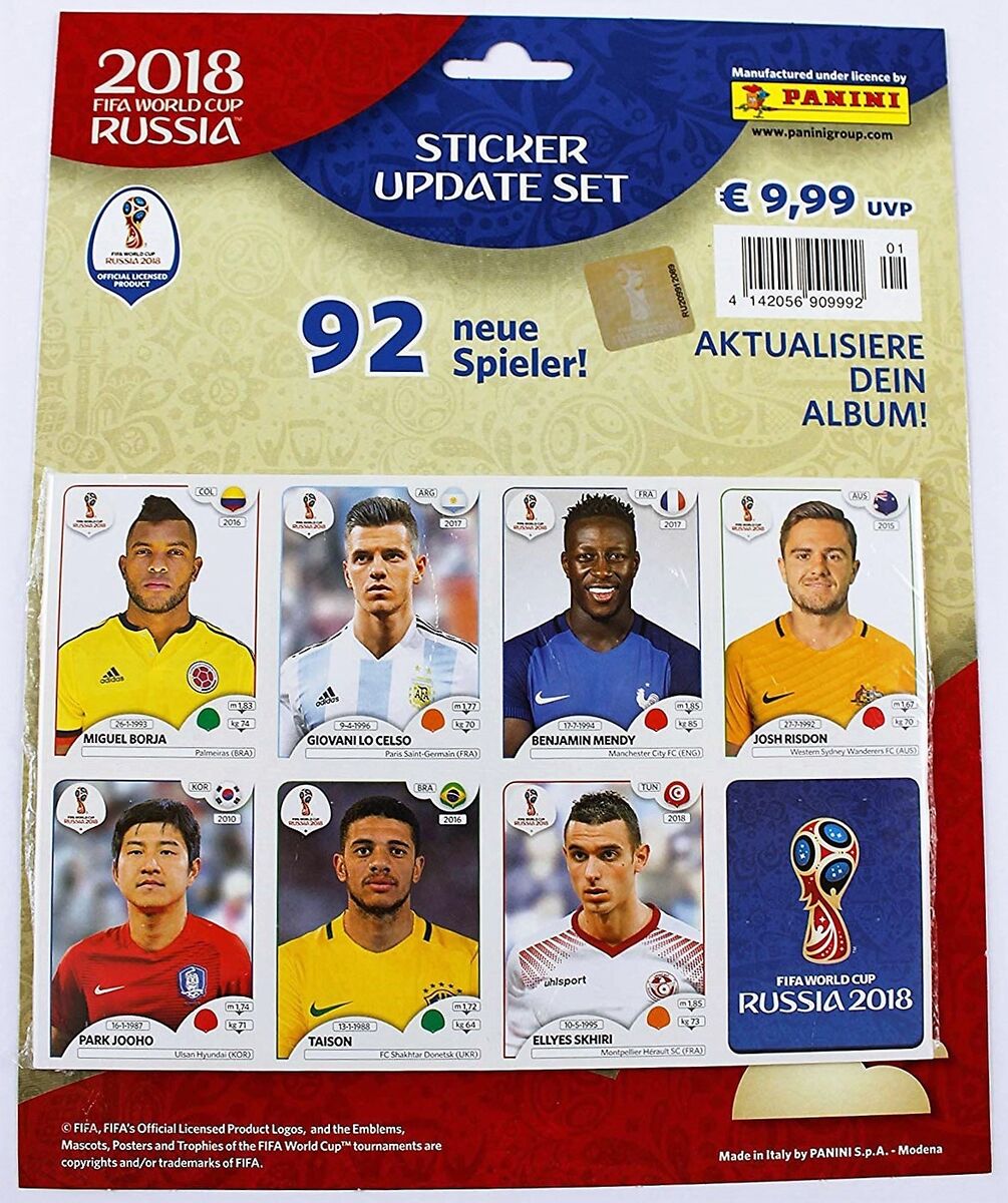 2018 Panini World Cup Stickers Checklist, Set List, Boxes, Reviews