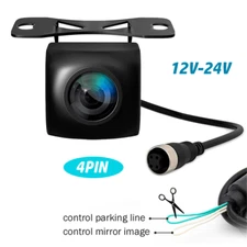 4 PIN Reverse Camera Night Vision For Truck Trailer Heavy Duty Rear View Monitor