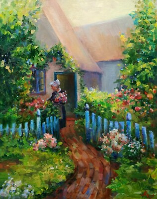 印象派 【Flower Garden】lithograph 印象派 【Flower Garden