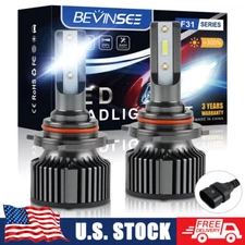 BEVINSEE 9006 LED Headlights Conversion Kit Fog Lamps High Low Beam 2x HB4 Bulbs