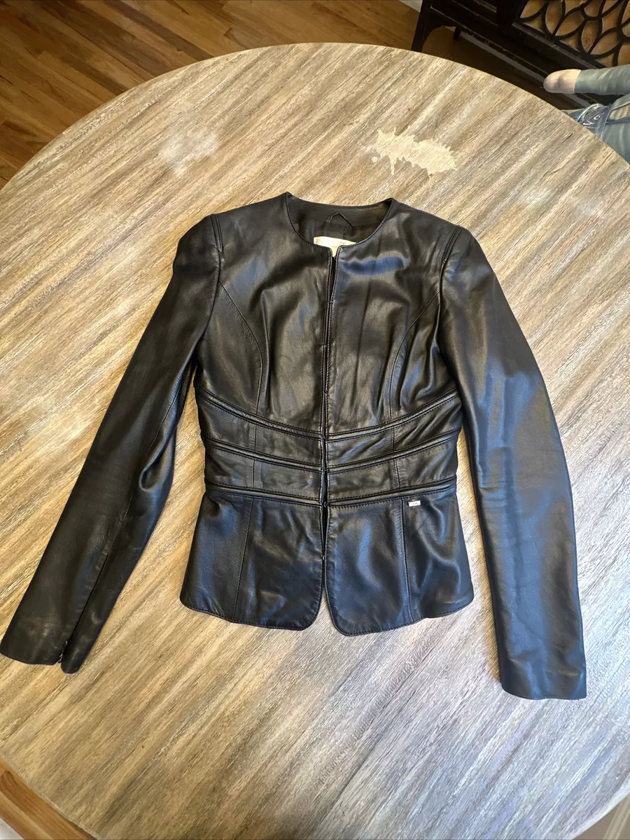Vintage Elisabetta Franchi Leather Jacket US 2 / IT 40 Original