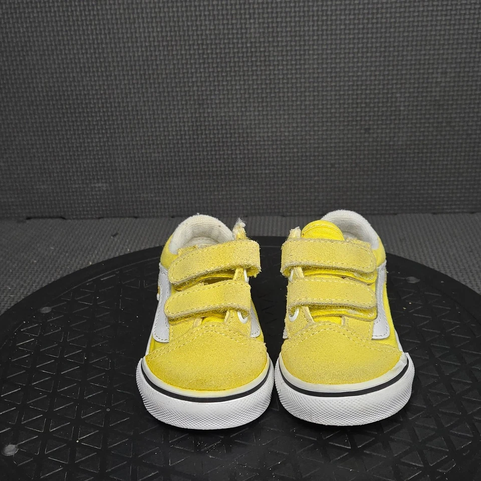 Vans Old Skool Zapatos Niño Pequeño Talla 4 Amarillo Gancho y Lazo Skate Tenis Entrenadores Foto 2 de 4