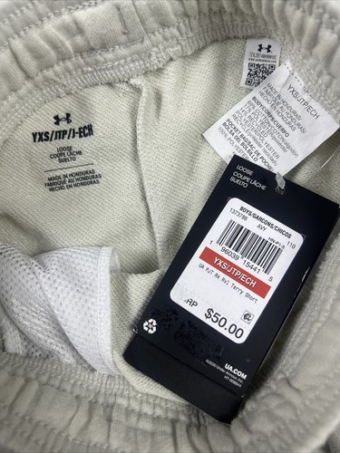 NEW Under Armour Boys Project Rock UA Sweat Shorts Size XS Youth $50 Beige - Picture 7 of 9