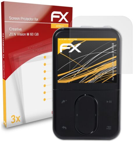 atFoliX 3x Film Protection d'écran pour Creative ZEN Vision M 60 GB mat&antichoc - Picture 1 of 9
