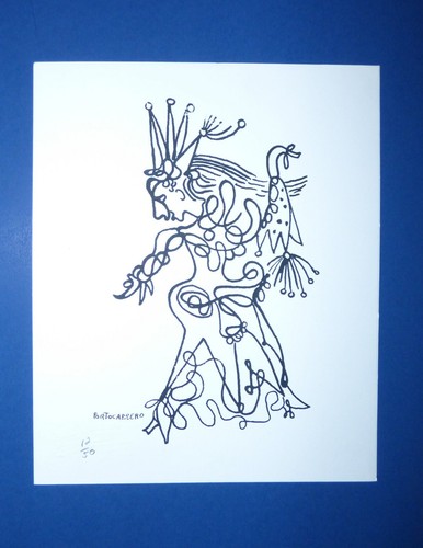 CUBAN HARLEQUIN DANCER #3 / RENE PORTOCARRERO Serigraph from Cuba Poster Gallery - Picture 3 of 4