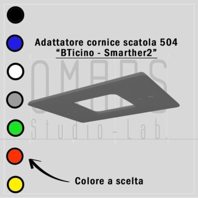 Adattatore Per Cornice Termostato Smarther2 BTicino, Scatola 504, Omars Studio, Made In Italy