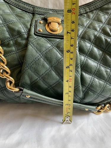 Marc Jacobs Umhängetasche gesteppt Leder - Stam altgrün mit Goldkette - Bild 22 von 23