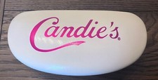 Candies White Glasses Case Only w/ Pink Logo  Pink Interior-NEW Eye Sun Glass