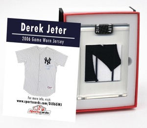 derek jeter game used jersey