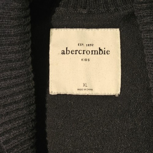 Abercrombie Kids XL Black Girls Cardigan Moose Logo Y2K 2000s Fitch Preppy Bows - Picture 2 of 7