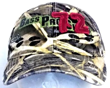 Bass Pro Shop 72 Camouflage Gone Hunting Strapback Cap Hook & Loop Adjust OSFA