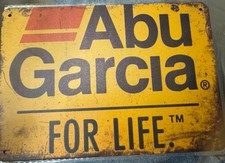 ABU GARCIA FRIDGE MAGNET METAL SIGN 20cm X 14cm Vintage Sign New