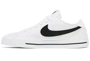 Nike Court Legacy Canvas White Black Sneakers Shoes CW6539-101 Men's 8.5