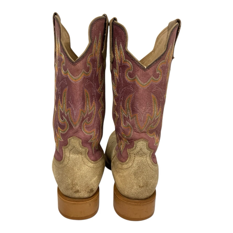 Twisted X Western Boots Sz 9 C Leather 11" Tech X Stitch Square Toe Bomber Pink - image 2 of 4