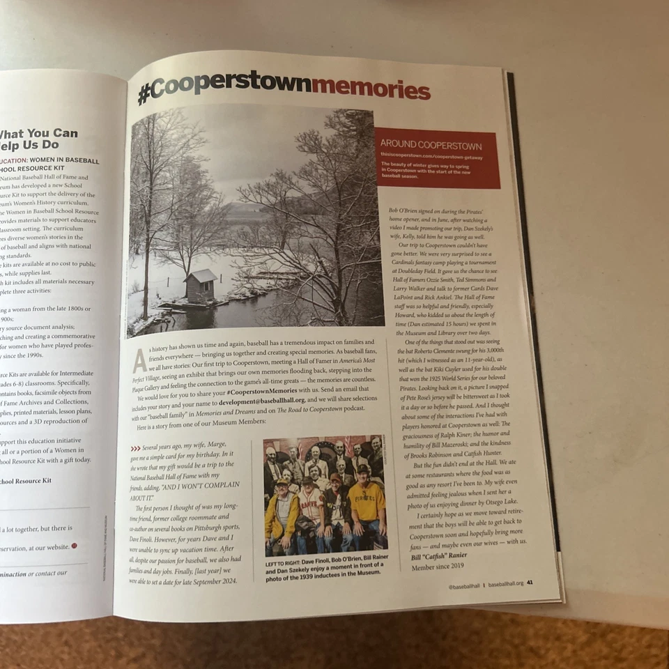 MEMORIES & Dreams Official Magazine of the Ntl BB Hall of Fame, Opening Day 2025 - Image 2 of 3