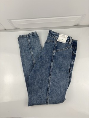 NWT $54 TRUE CRAFT WOMENS SIZE 4 MID-RISE SOFT ACID WASH SKINNY ANKLE JEANS