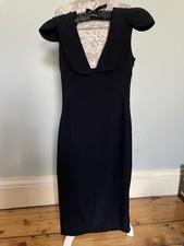 Stunning Alexander McQueen Little Black Dress IT38 Padded Shoulders 