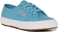 Superga Womens 2750 Cotu Canvas Sneakers  Blue Lt Dusty/Favorio  Authentic