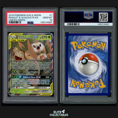 Rowlet & Alolan Exeggutor-GX graded PSA 10 for sale on eBay