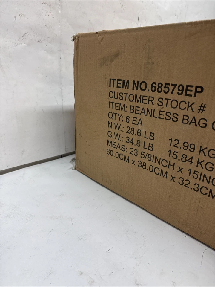 Sillón Intex inflable contorneado de pana sin frijoles, gris (paquete de 6) Foto 3 de 4