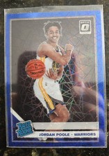 2019-20 Donruss Optic Jordan Poole RC Warriors Rated Rookie Blue Velocity Prizm