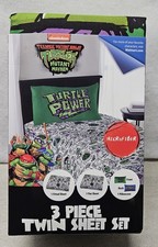 Teenage Mutant Ninja Turtles Kids 3-Piece Twin Sheet Set, Microfiber/New