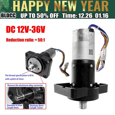 #ad Husqvarna DC12V 36V High Torque Automower Brushless Gear Motor Drive Wheel Motor $34.99