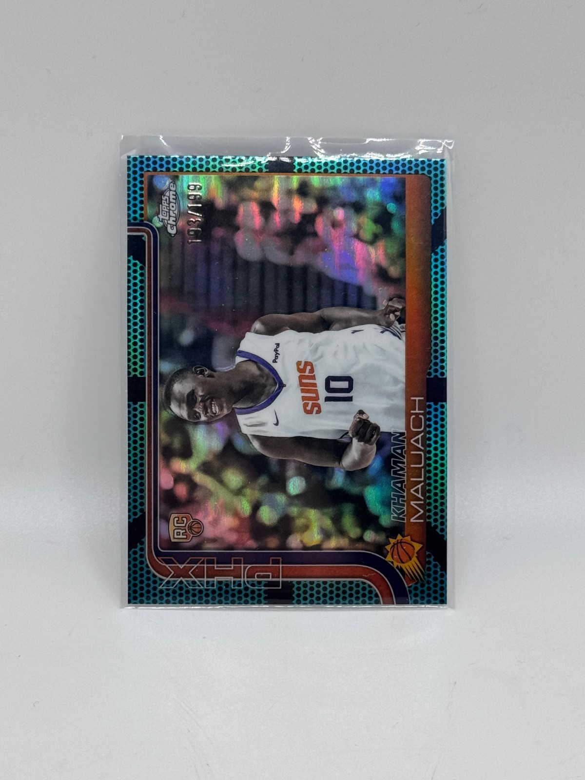 Khaman Maluach 2025-26 Topps Chrome [Refractor Aqua Basketball]  /199 #260