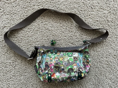 Tokidoki LeSportsac Crossbody Bag Eco Mondo Save The Planet Save Whales Rare - Picture 2 of 21