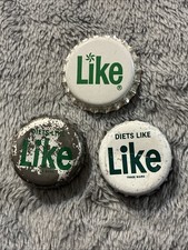 Vintage Like By Seven-Up Soda Bottle Caps Lot of 3 Cork Lined: 1 NOS 👀