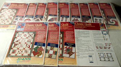 Jo Ann QUILT BLOCK OF THE MONTH CLASSIC QUILT 12 Patterns Only  1998