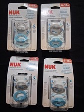 4-Count 8-Total NUK Orthopedic Pacifiers 6 to 18 Months Blue Crowns King